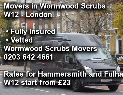 Movers in Wormwood Scrubs W12, Hammersmith and Fulham